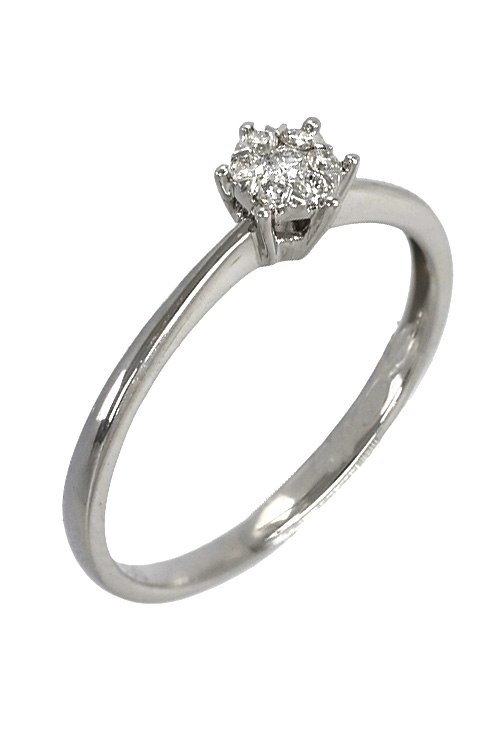 anillo de oro blanco 18 ktes con diamantes talla brillante 7 piedras que forman 1 sola vista oblicua 243_297-01716_01