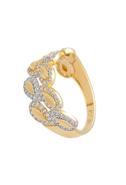 sortija oro 18 ktes motivo de hojas con orlas de circonitas foto lateral 243_475-00590_01