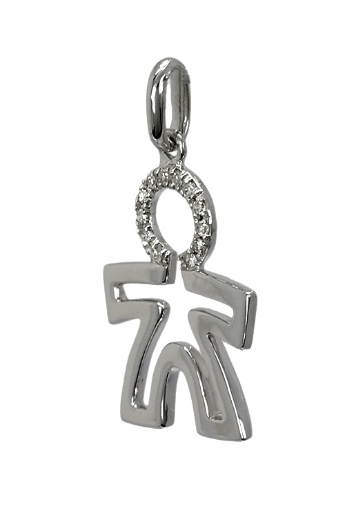 Colgante oro blanco 18 ktes con diamantes santos inocentes 243_286-00815 colgante oro blanco y diamantes santos inocentes vista oblicua 243_286-00815_01