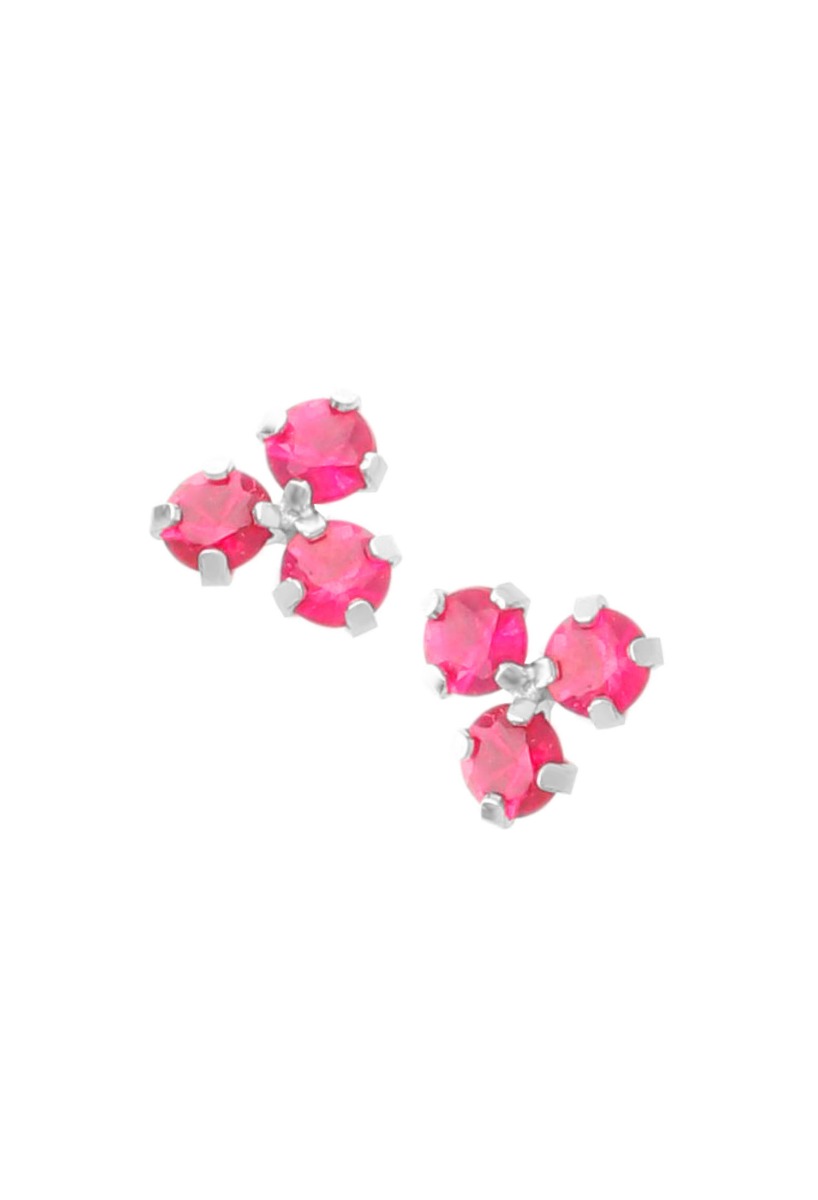 Pendientes oro blanco para niña o bebe 030_2438-R-B-0