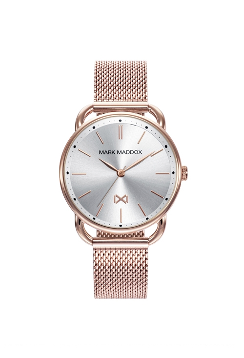 Caja Reloj Mark Maddox colección Midtown en acero chapado color oro rosa MM7117-07