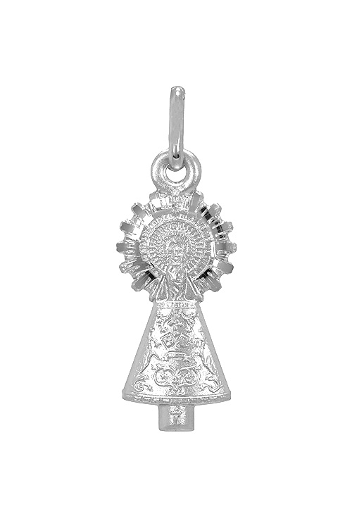 Medalla religiosa plata ley Virgen del Pilar 045_AG1380216 medalla de plata Virgen del Pilar vista frontal 045_AG13802616-18