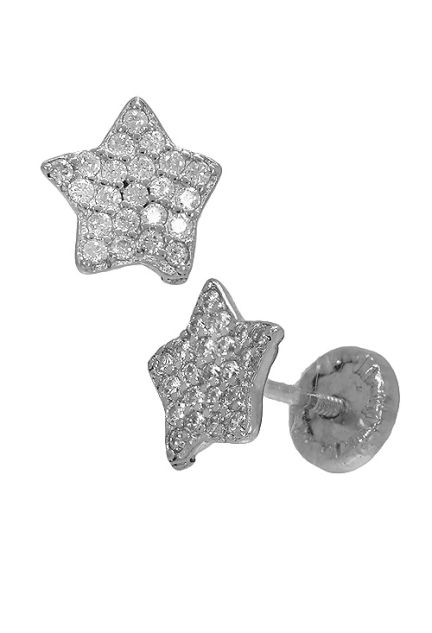 pendientes de tornillo forma de estrella plata de ley vista lateral descuento especial 280_2022603_01