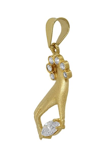 colgante de oro mano de mujer vista lateral precio muy barato 038_LO-058-12MY1_01