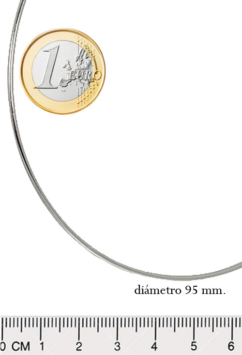 Criollas plata de chanela redonda 1.50 mm y 95 mm de diámetro 299_1.5MM-95 criollas diametro 95 mm foto con medidas para web el rubi joyeros