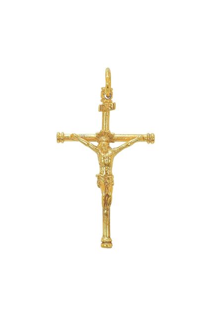 crucifijo oro amarillo 9 kilates vista frontal precio barato 045_9K23101-12_01