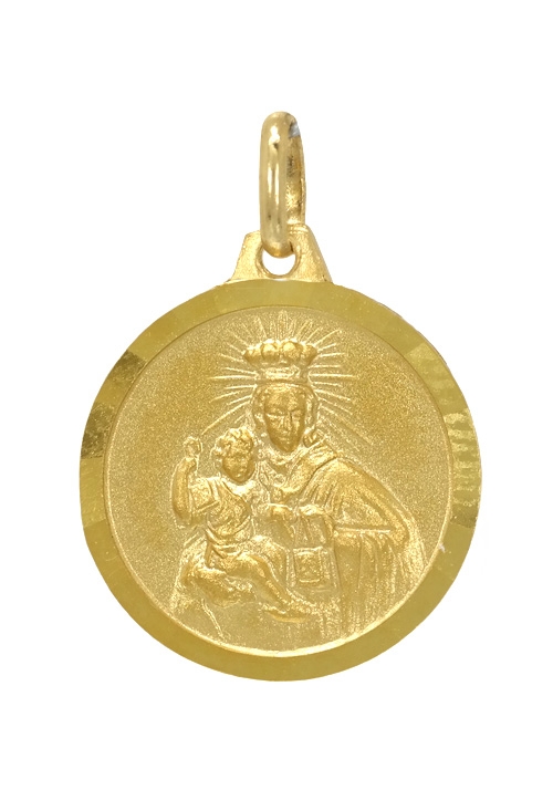 escapulario oro 9 kilates vista anverso y reverso virgen del carmen 045_9K1000575-16_02