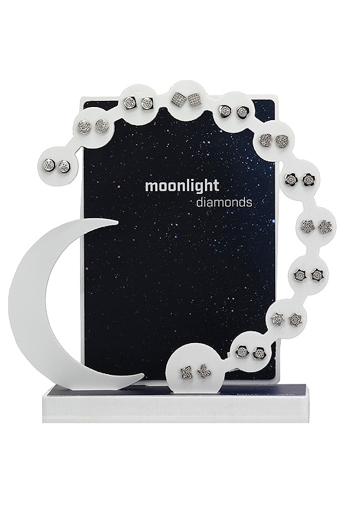 Pendientes oro blanco y diamantes 095_536458 expositor pendientes oro blanco y diamantes