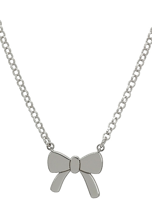 Gargantilla plata ley motivo lazo 045_AG3B8307314 gargantilla plata ley motivo lazo vista frontal 045_AG3B8307314