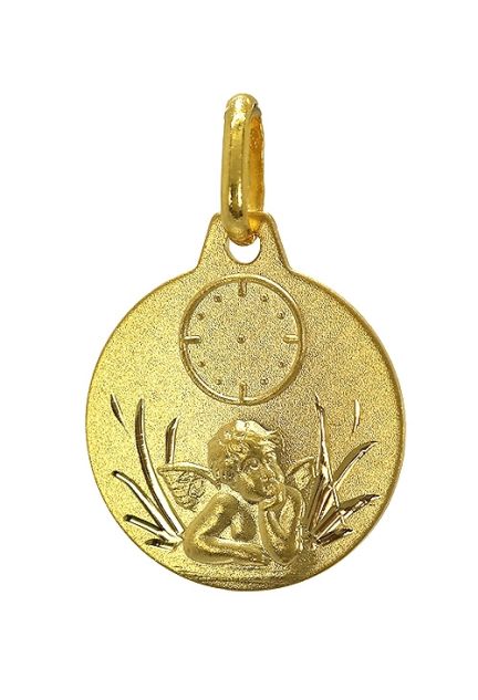 Medalla para nacimientos en oro amarillo 9 kilates 9K1196454-14 Angel de la guarda a precios baratos para venta online
