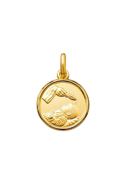 Medallas religiosas de bautizo en oro 18k: un amuleto eterno para el primer día especial Medalla bautizo oro amarillo 18 kilates 045_1260468-14