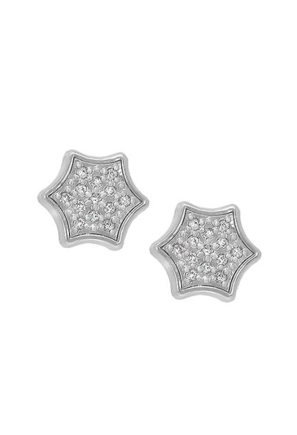pendientes de oro blanco 18 ktes cuajados de diamantes forma de estrella precio muy barato vista frontal 095_536490