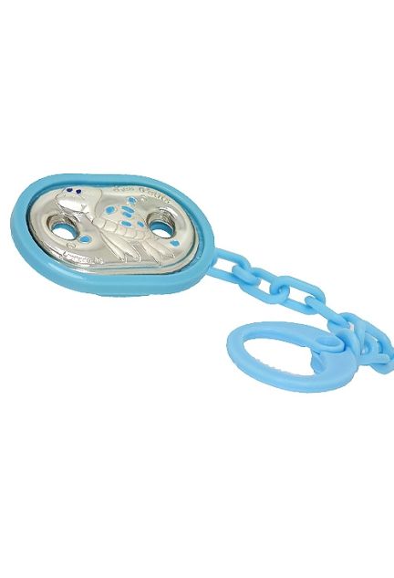 pinza de chupete para niño color azul metal bilaminado en plata adorno galapago esmaltes en azul muy barato 088_00B5497-C_01