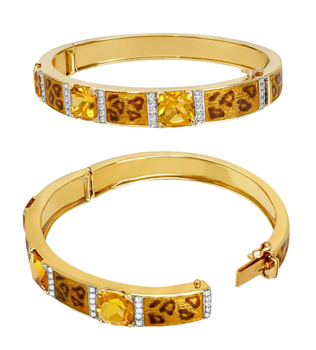 Pulsera de oro y esmalte con diamantes 111_6176 Pulsera de oro y esmalte con diamantes 111_6176 - Imagen 3