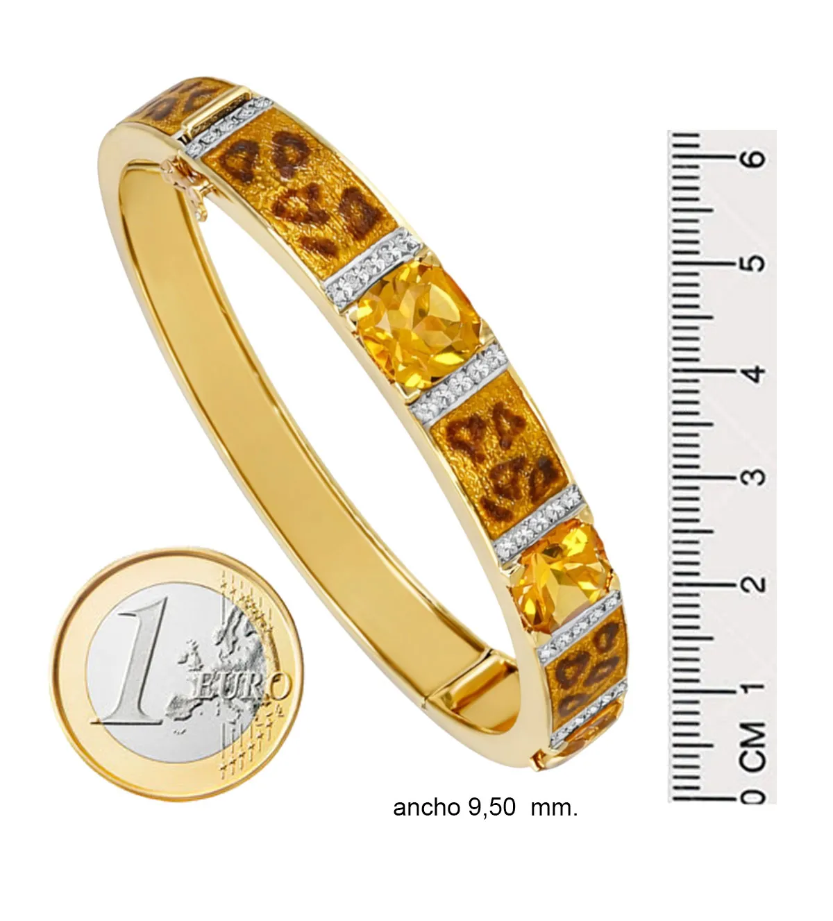 Pulsera de oro y esmalte con diamantes 111_6176 Pulsera de oro y esmalte con diamantes 111_6176 - Imagen 6