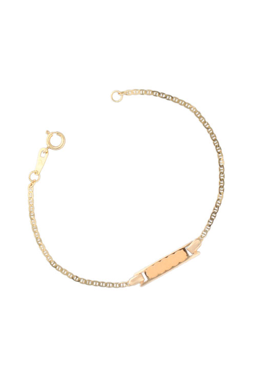 Pulsera de oro 9 ktes bebé 045_9K48306549 pulsera para bebe oro amarillo 9 kilates vista cenital 045_9K48306549
