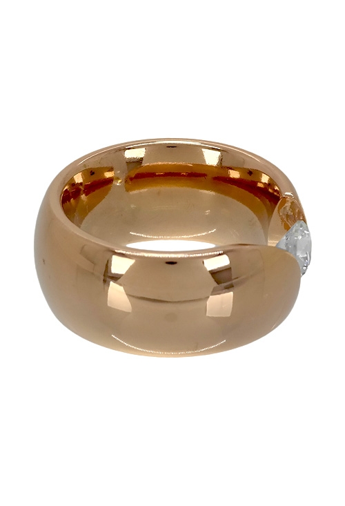 anillo de acero chapado en color rosa con circonita engastada apresion vista lateral 276_A2381-R_02