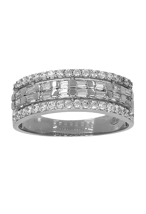anillo mujer oro blanco 18 ktes con circonitas vista de frente 083_S67416