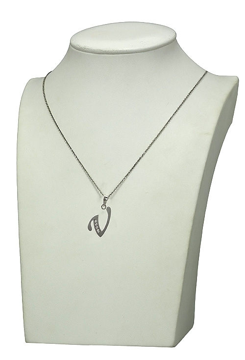 inicial de plata y cadena letra V a precio especial online vista expositor 022_CON77007-V_01