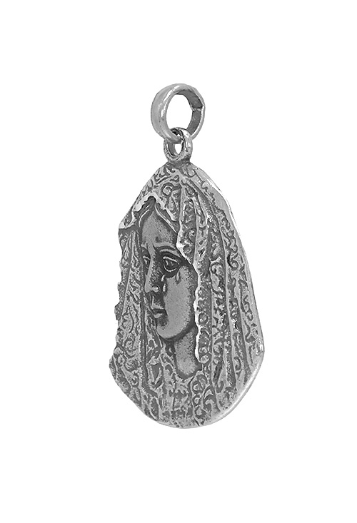 Medalla religiosa plata Virgen Macarena 291_M51000 medalla de plata imagen de la virgen macarena foto lateral 291_M51000_01