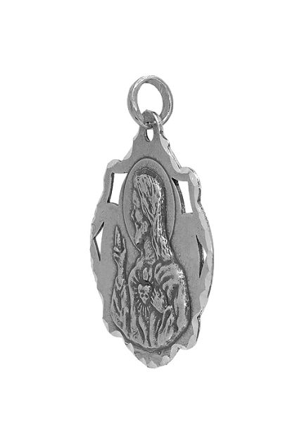 Medalla religiosa Sagrado Corazón orla 291_ME6930 vista de lado