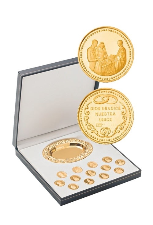 arras-de-boda-biblicas-de-plata chapada en oro estuche-ag8161ch