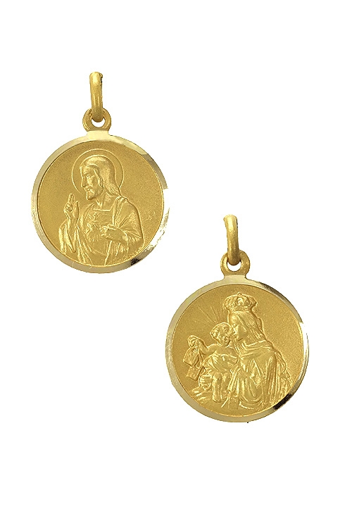 Medalla religiosa oro 18 ktes Escapulario 011_ESCB16