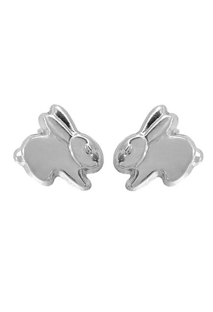 pendientes de plata para niña conejos vista frontal 052_PP0020