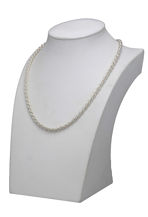 Cadena plata ley cordón 017_619CM0160-45 cadena de plata cordon salomonico 45 cm vista expositor 017_619CM0160-45_02