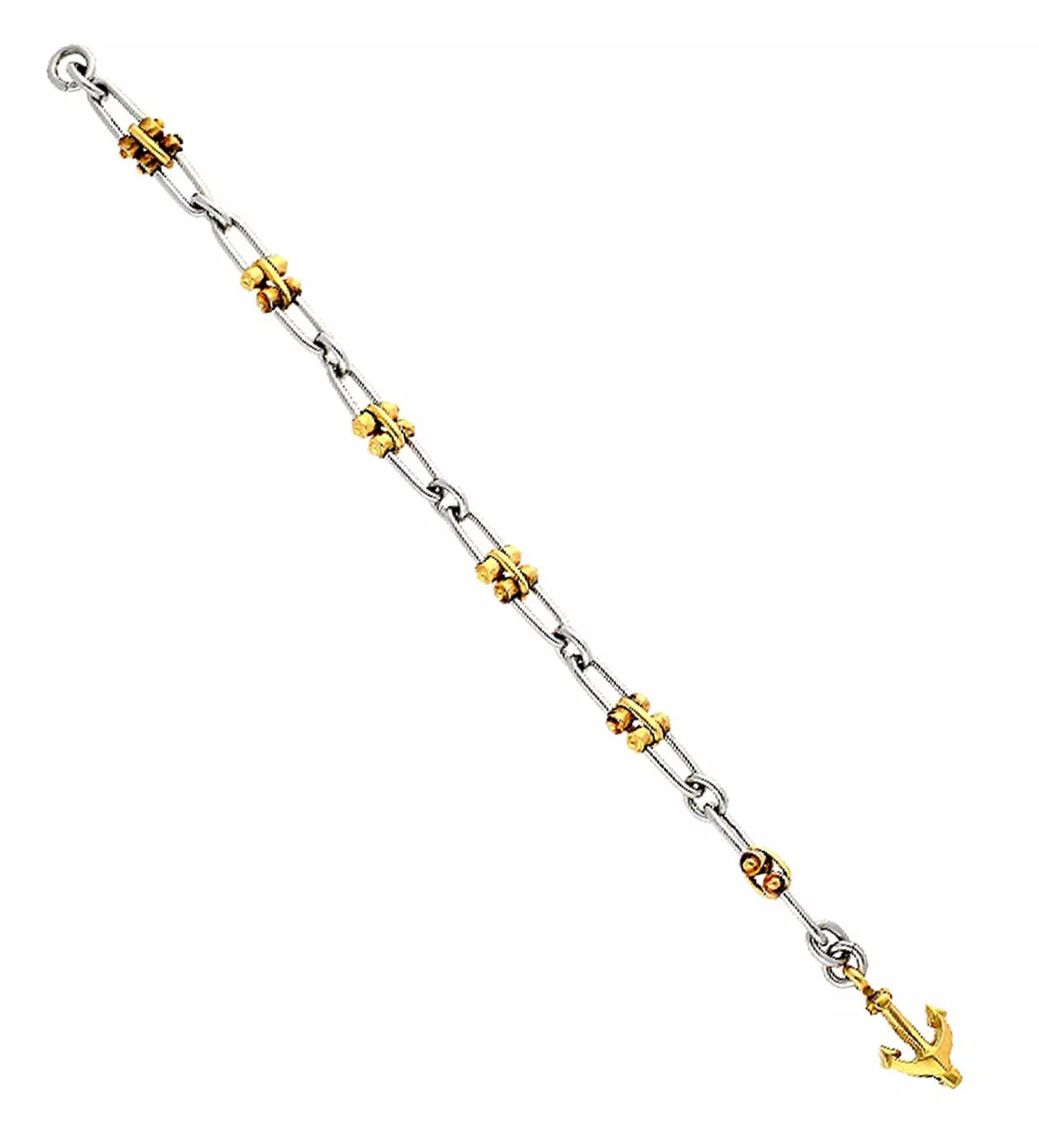 Pulsera de oro y acero INDUSTRIAL pulsera de oro y acero industrial toma lineal