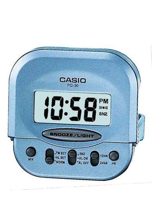Reloj Casio Despertador digital azul con LED 075_PQ-30-2EF