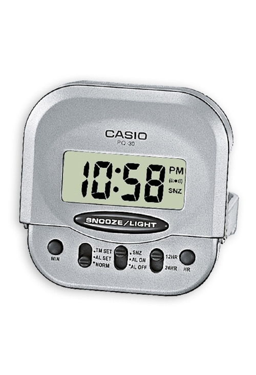 Reloj Casio Despertador digital gris con LED PQ-30-8EF