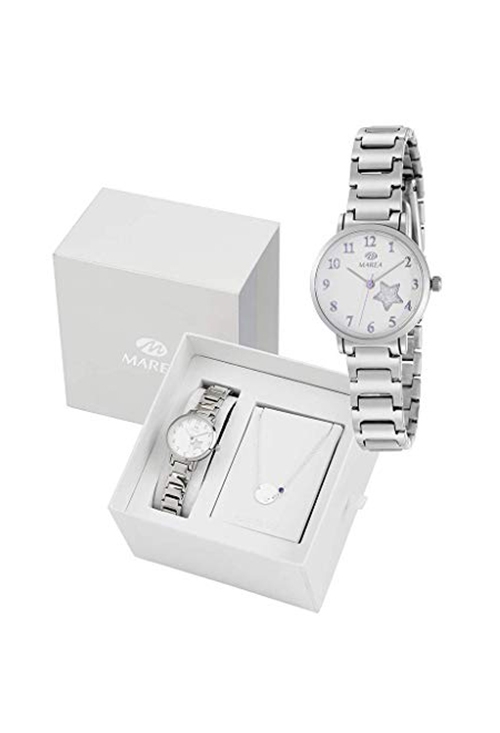 Reloj Marea analógico junior con regalo de pulsera de plata en estuche B41248-6
