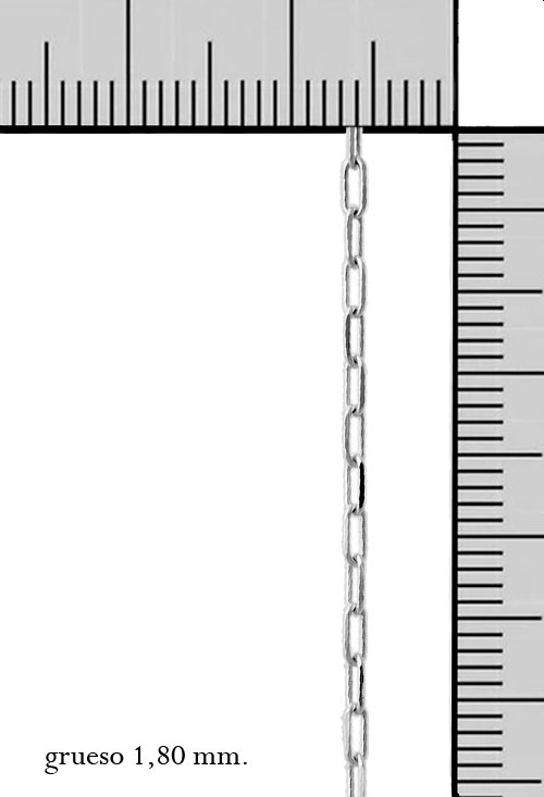 Cadena de plata 127_AG-SNL50 cadena plata eslabones alargados de 40 cm de largo foto para web el rubi joyeros toma medida grueso