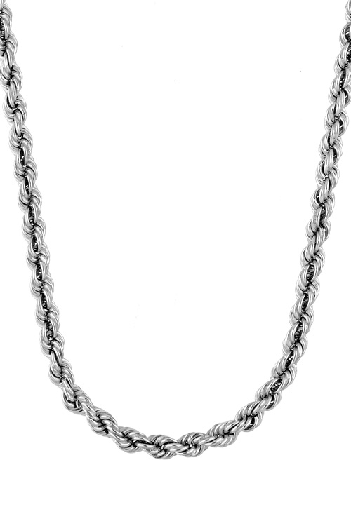 gargantilla cordon salomonico 5,50 mm de grueso y 40 cm de largo vista frontal 126_CMH5.5-40R