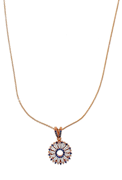 Gargantilla plata chapada en rosa motivo orla 295_PBER33323 gargantilla de plata chapada en ip rosa con cristales swarovski precio especial online vista frontal 295_PBER33323