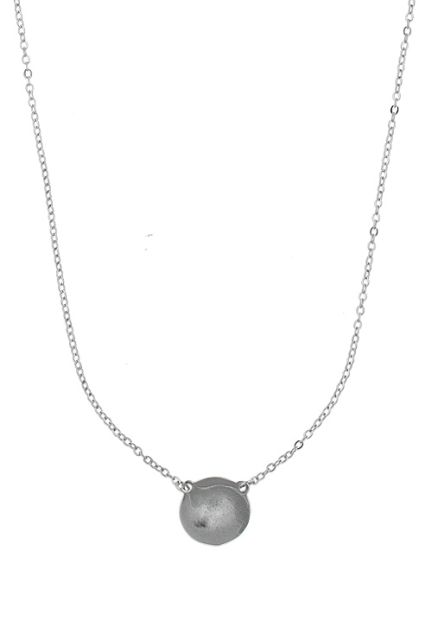 Gargantilla plata con motivo circular envejecido PVOL74720