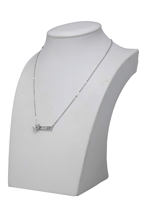 Gargantilla plata motivo mariposa con circonitas PVOL74754-1