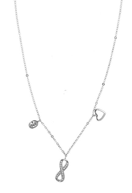 Gargantilla plata motivos distintos con circonitas