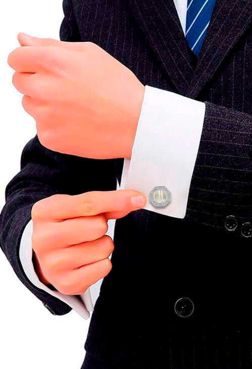 Gemelos plata con madre perla 248_0610-MP gemelos de plata con nacar o madre perla vista modelo