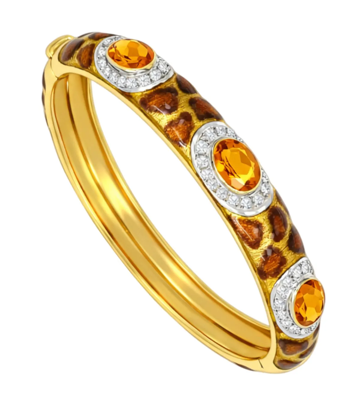 pulsera de oro 18 ktes esmalte jaguar topacios y brillantes 111_JAGUAR