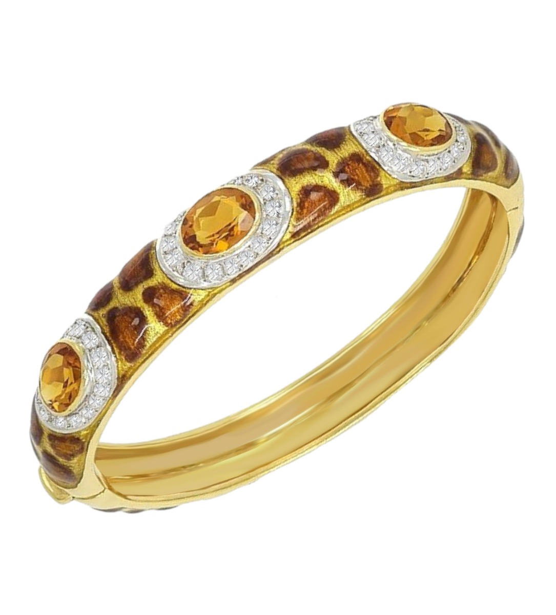 pulsera oro amarillo 18 ktes esmalte jaguar citrinos y diamantes vista principal 111_JAGUAR_07