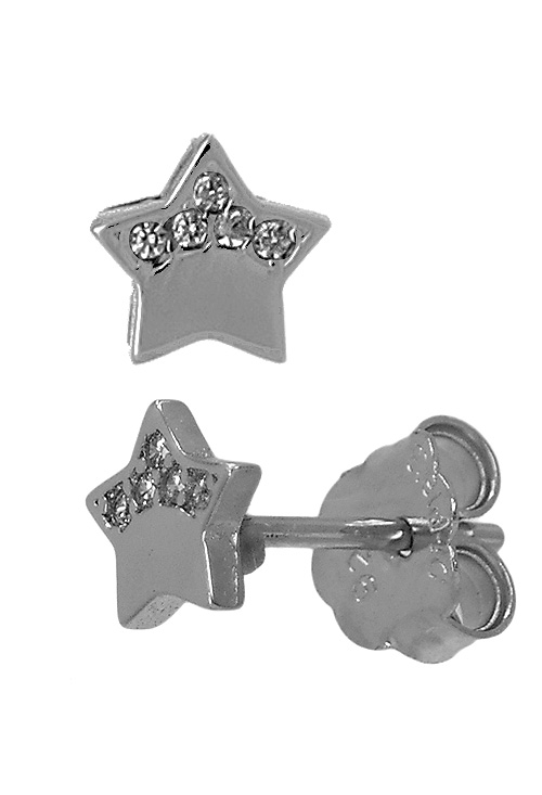 conjunto gargantilla y pendientes plata de ley motivo estrella de 5 puntas vista detalle pendientes 280_2022488_03