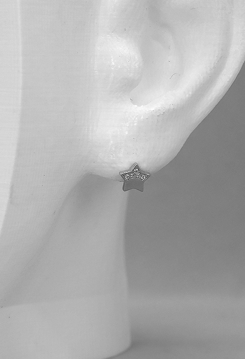 conjunto gargantilla y pendientes plata de ley motivo estrella de 5 puntas vista pendientes en maniqui 280_2022488_04