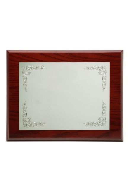 placa de homenaje alpaca y madera noble 135_p-1140