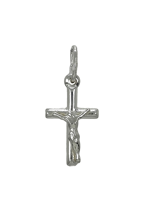 crucifijo de plata pequeño tamaño precio especial muy barato para venta en joyeria online 240_CI-0