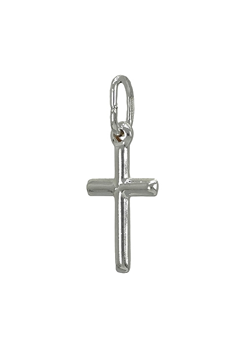 Cruz plata hilo redondo 240_CRUZ-ILP cruz de plata pequeño formato chanela redonda vista lateral precio barato para venta en joyeria online 240_CRUZ-ILP_01