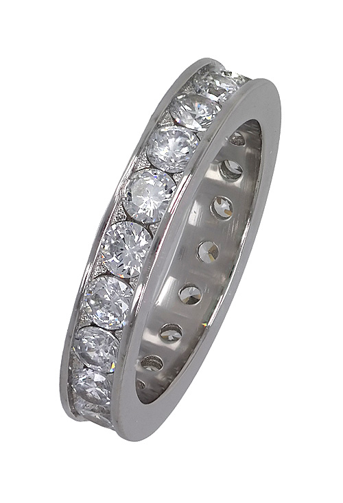 anillo de plata y circonitas alianza completa vista oblicua precio barato joyeria online 280_2010735_01