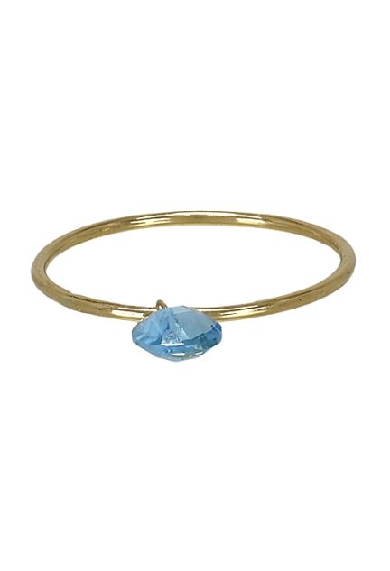 anillo oro amarillo 18k brazo hilo redondo con topacio azul precio barato joyeria online 030_3445-3