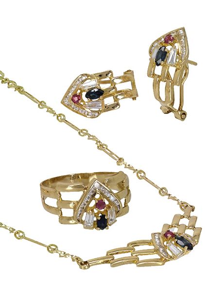 conjunto oro amarillo 18 kilates sortija pendientes y gargantilla precio especial venta online vista completa 038_LO-021-19MY03-11-17